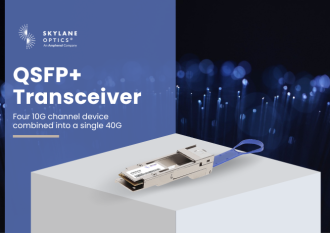 Photo d'un QSFP+ transceiver