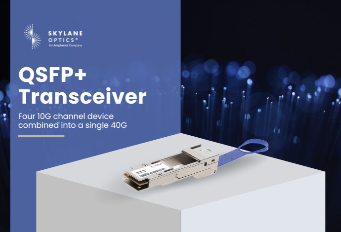 Photo d'un QSFP+ transceiver