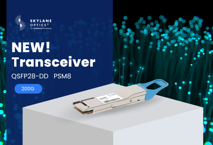 Photo d'un transceiver haute performance QSFP28-DD PSMB